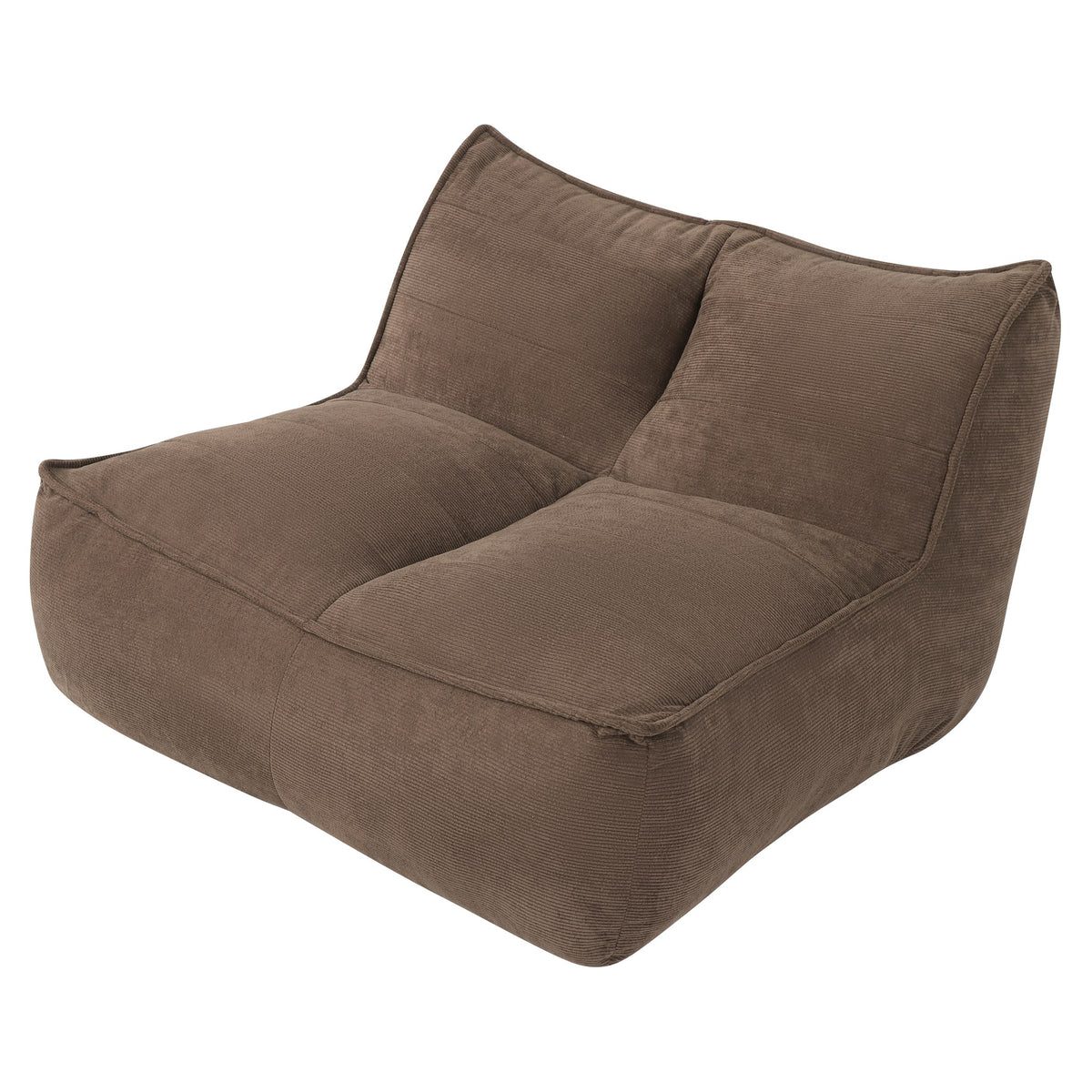 Corduroy Boneless Couch — 2/3-Seat — Brown / 2-Seat