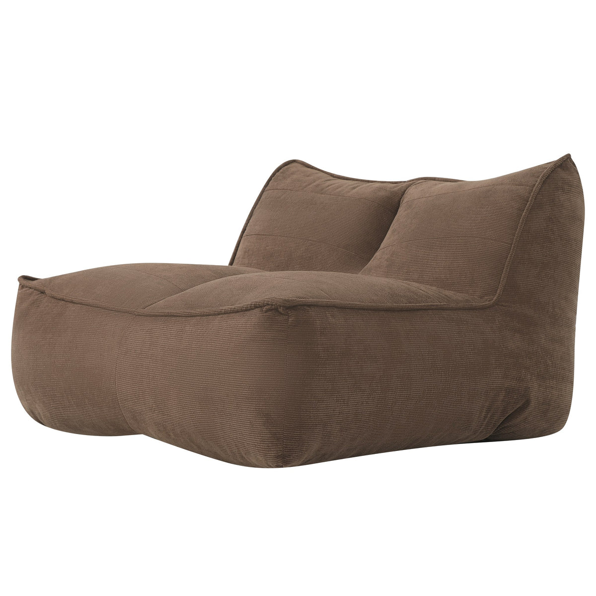 Corduroy Boneless Couch — 2/3-Seat — Brown / 2-Seat