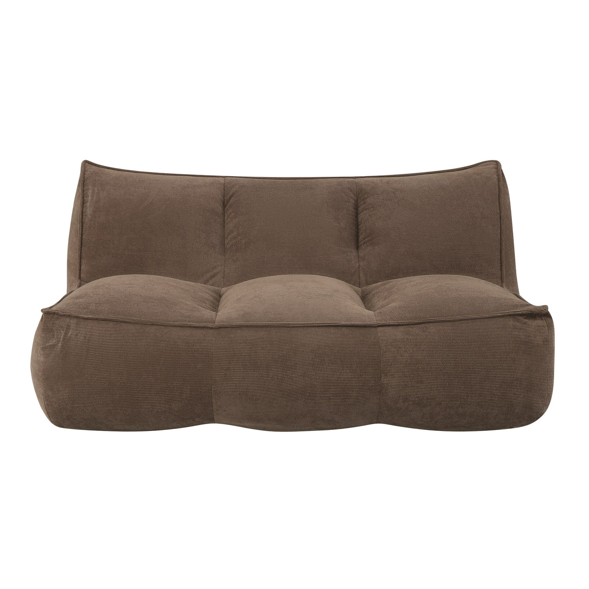 Corduroy Boneless Couch — 2/3-Seat — Brown / 3-Seat