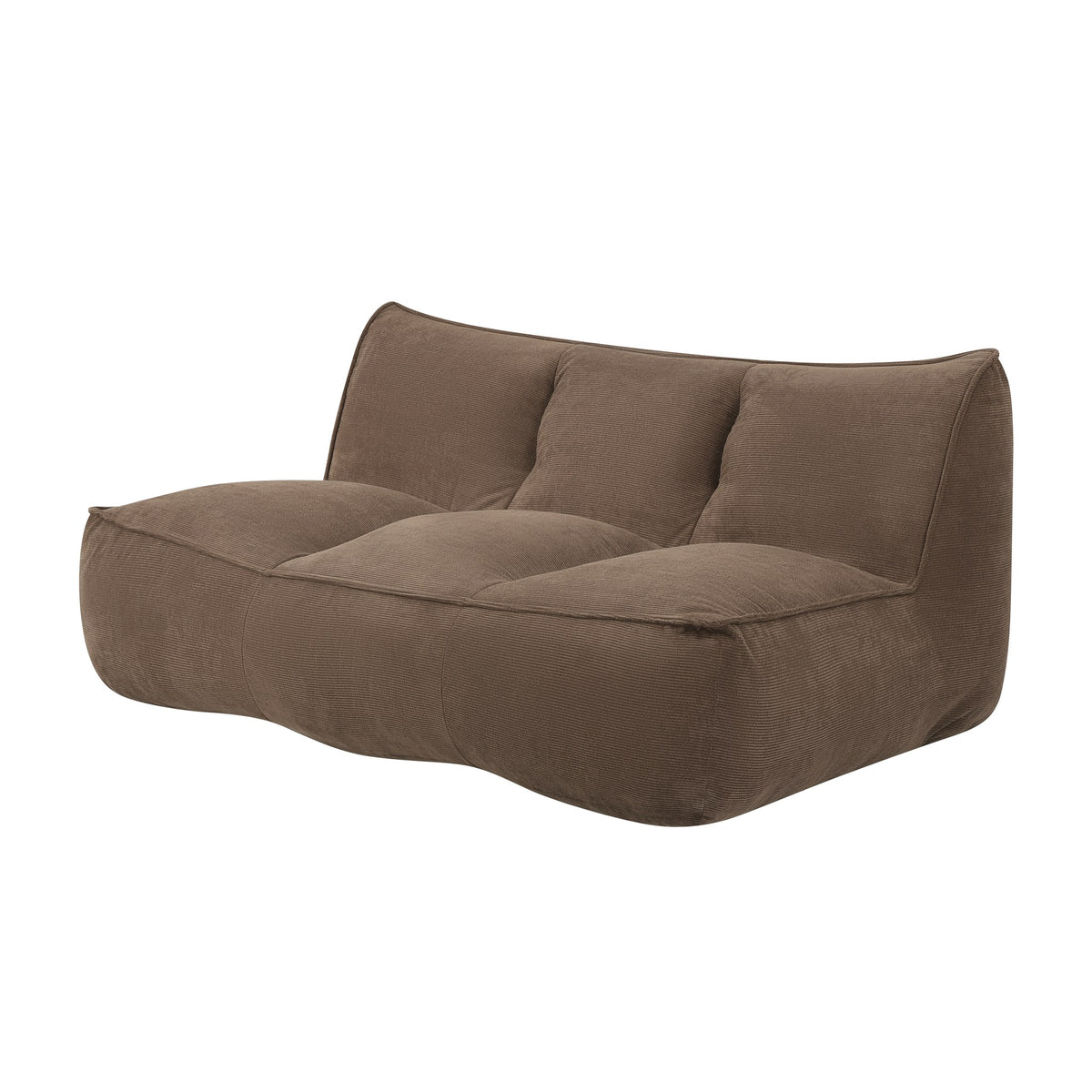 Corduroy Boneless Couch — 2/3-Seat — Brown / 3-Seat