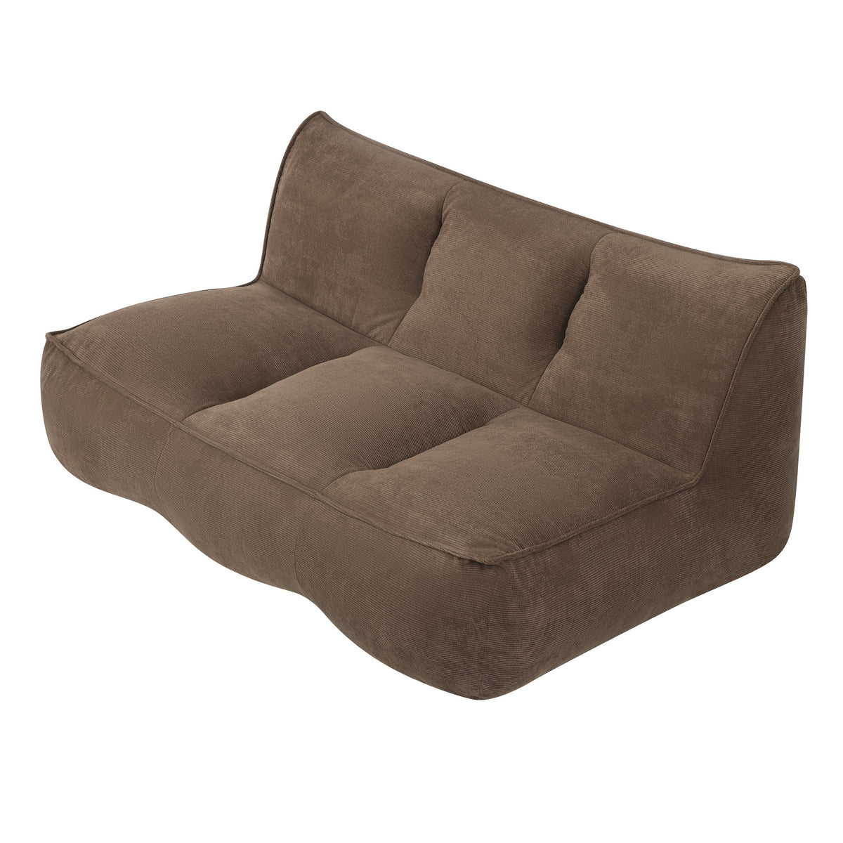 Corduroy Boneless Couch — 2/3-Seat — Brown / 3-Seat