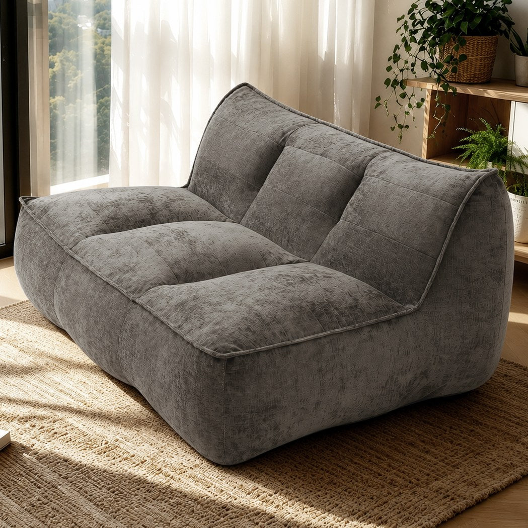 Corduroy Boneless Couch — 2/3-Seat — Dark Brown / 3-Seat
