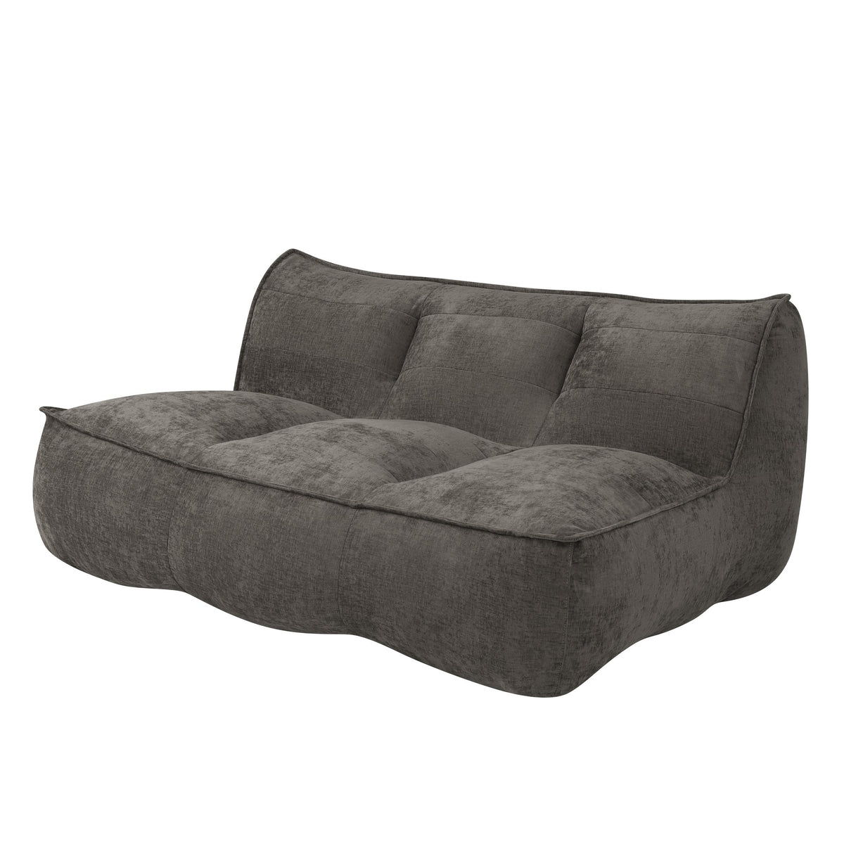 Corduroy Boneless Couch — 2/3-Seat — Dark Brown / 3-Seat