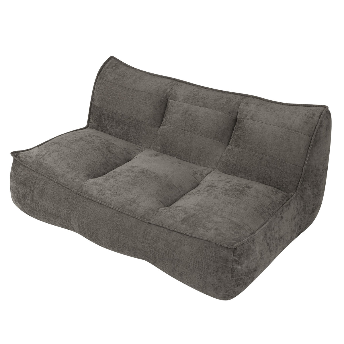 Corduroy Boneless Couch — 2/3-Seat — Dark Brown / 3-Seat