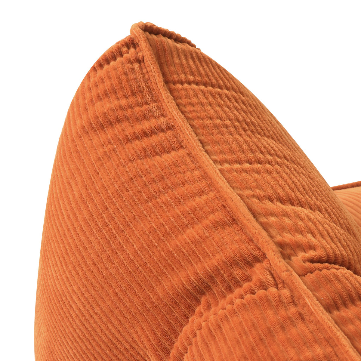 Corduroy Boneless Couch — 2/3-Seat — Orange / 2-Seat + 3-Seat