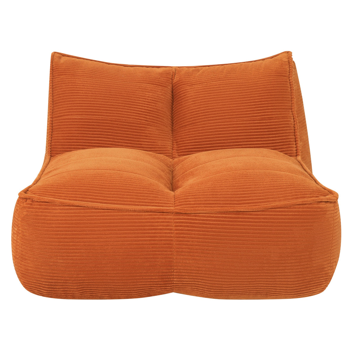 Corduroy Boneless Couch — 2/3-Seat — Orange / 2-Seat