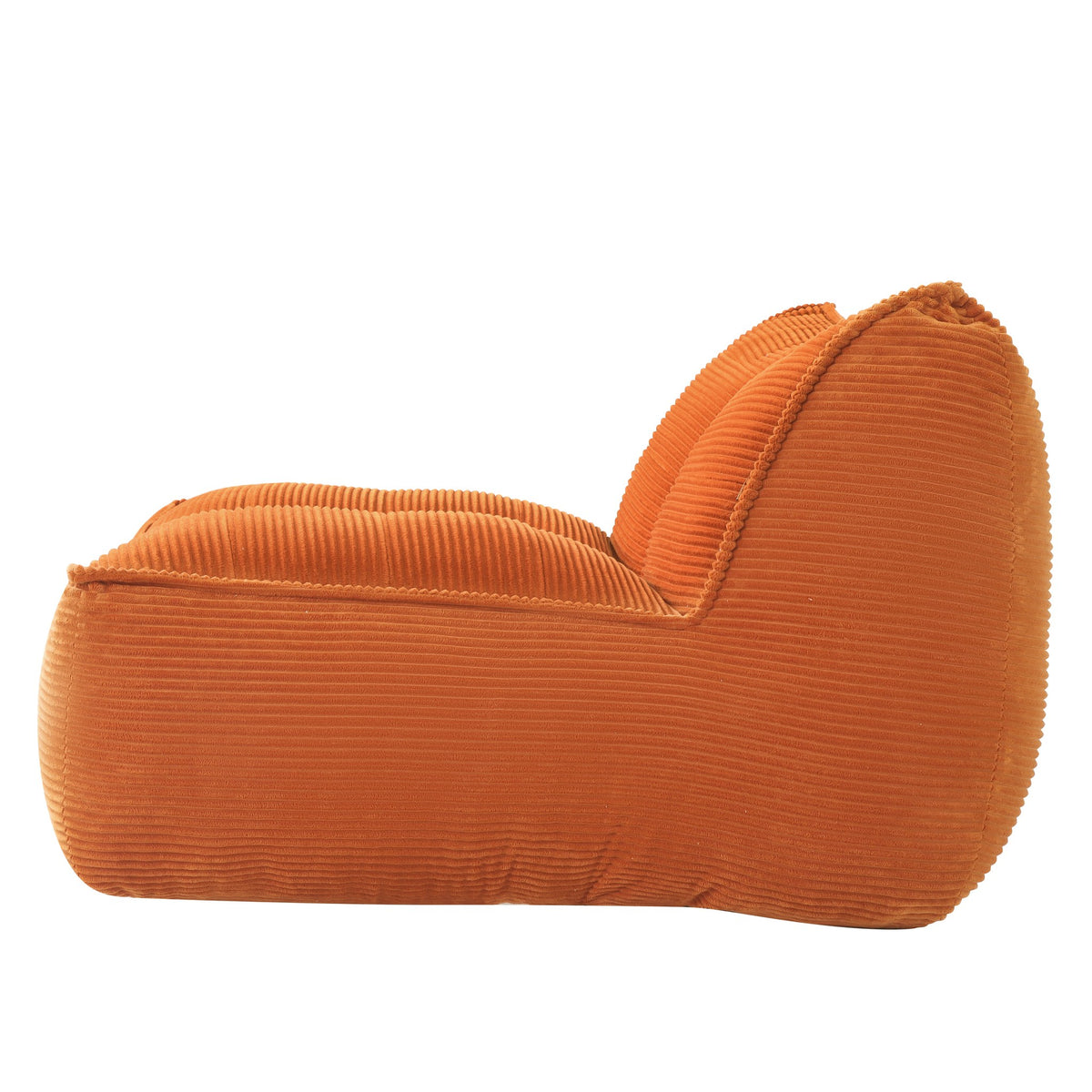 Corduroy Boneless Couch — 2/3-Seat — Orange / 2-Seat