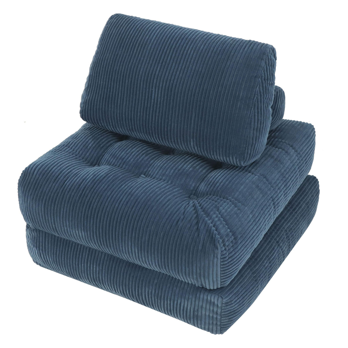 Corduroy Boneless Lounge Chair — 1-Seat — Blue