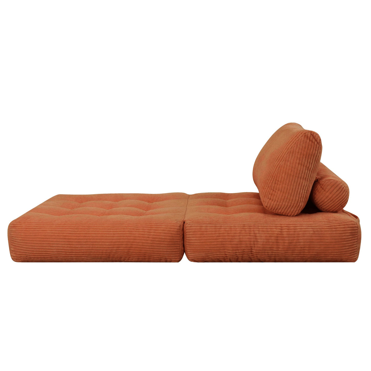 Corduroy Boneless Lounge Chair — 1-Seat — Orange