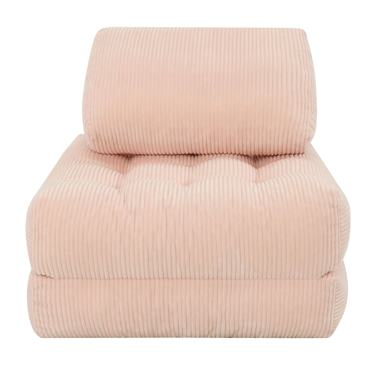 Corduroy Boneless Lounge Chair — 1-Seat — Pink