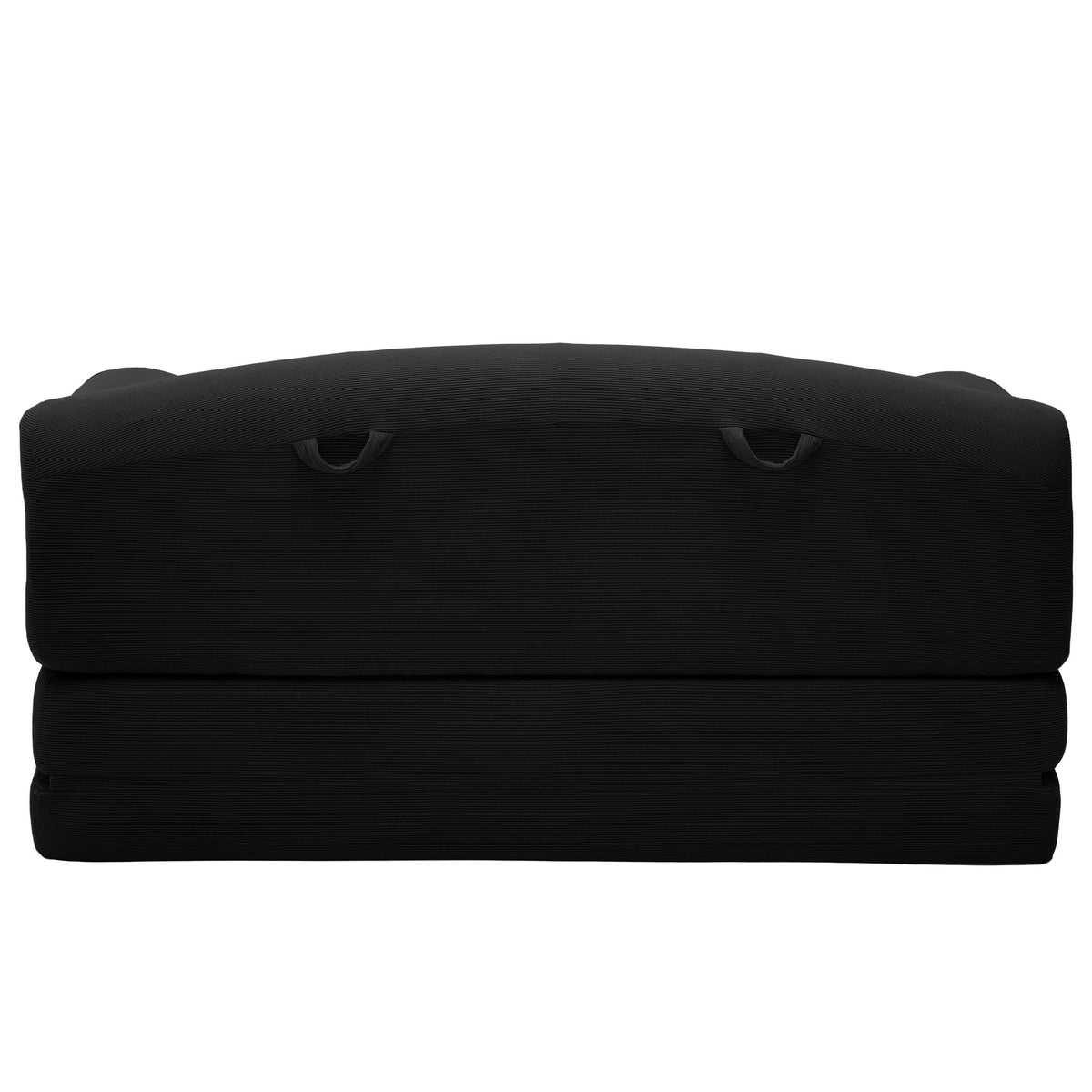 Corduroy Boneless Sofa Bed — 2-Seat, 57"W — Black