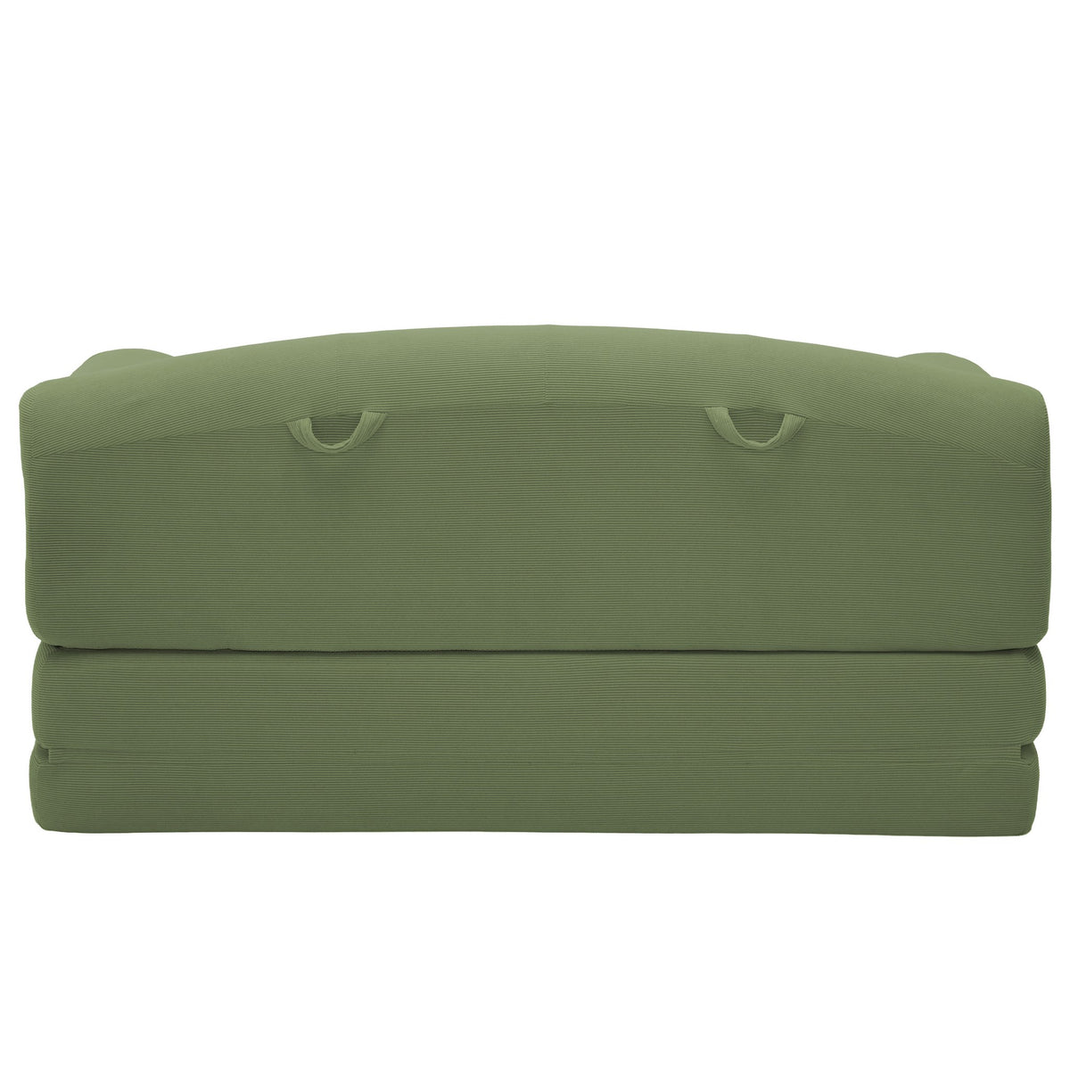 Corduroy Boneless Sofa Bed — 2-Seat, 57"W — Grayish Green