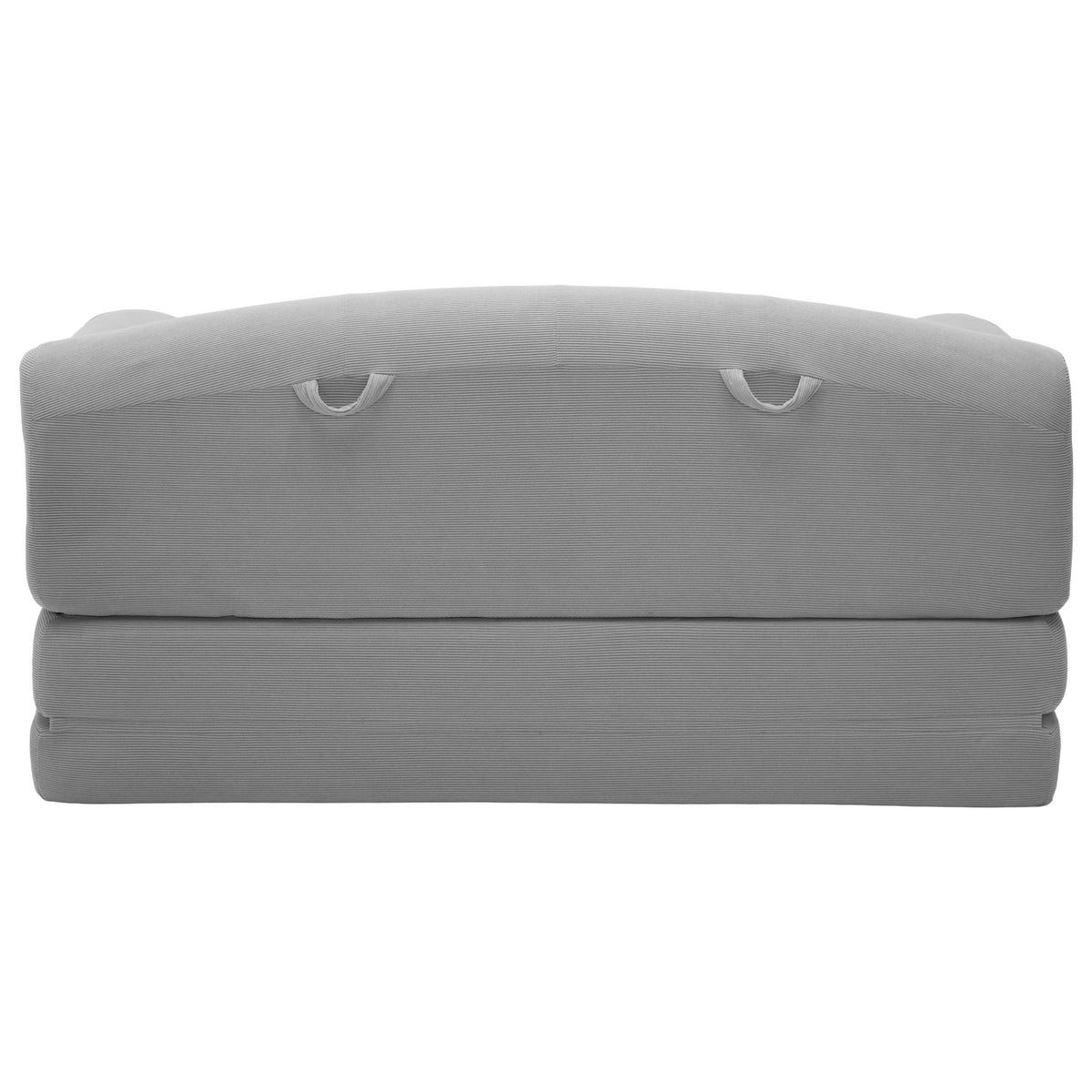 Corduroy Boneless Sofa Bed — 2-Seat, 57"W — Light Gray