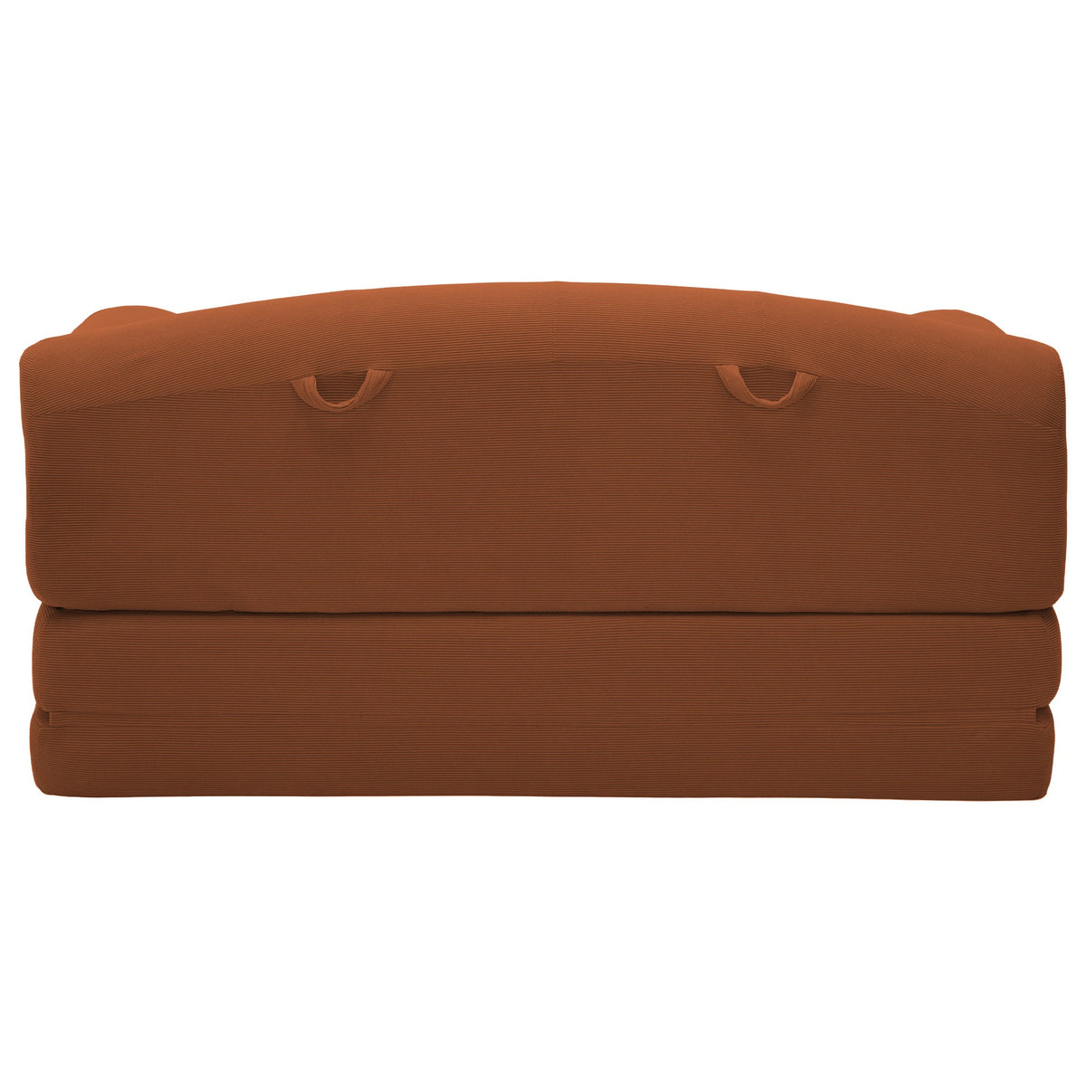 Corduroy Boneless Sofa Bed — 2-Seat, 57"W — Orange