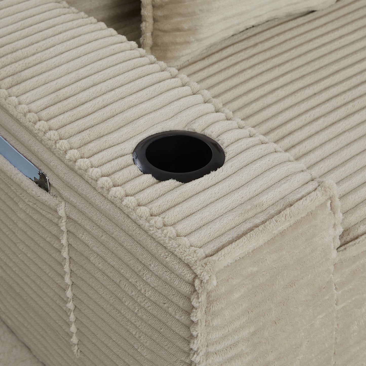 Corduroy Compression Sofa — 1/2/3-Seat — Camel / 1-Seat