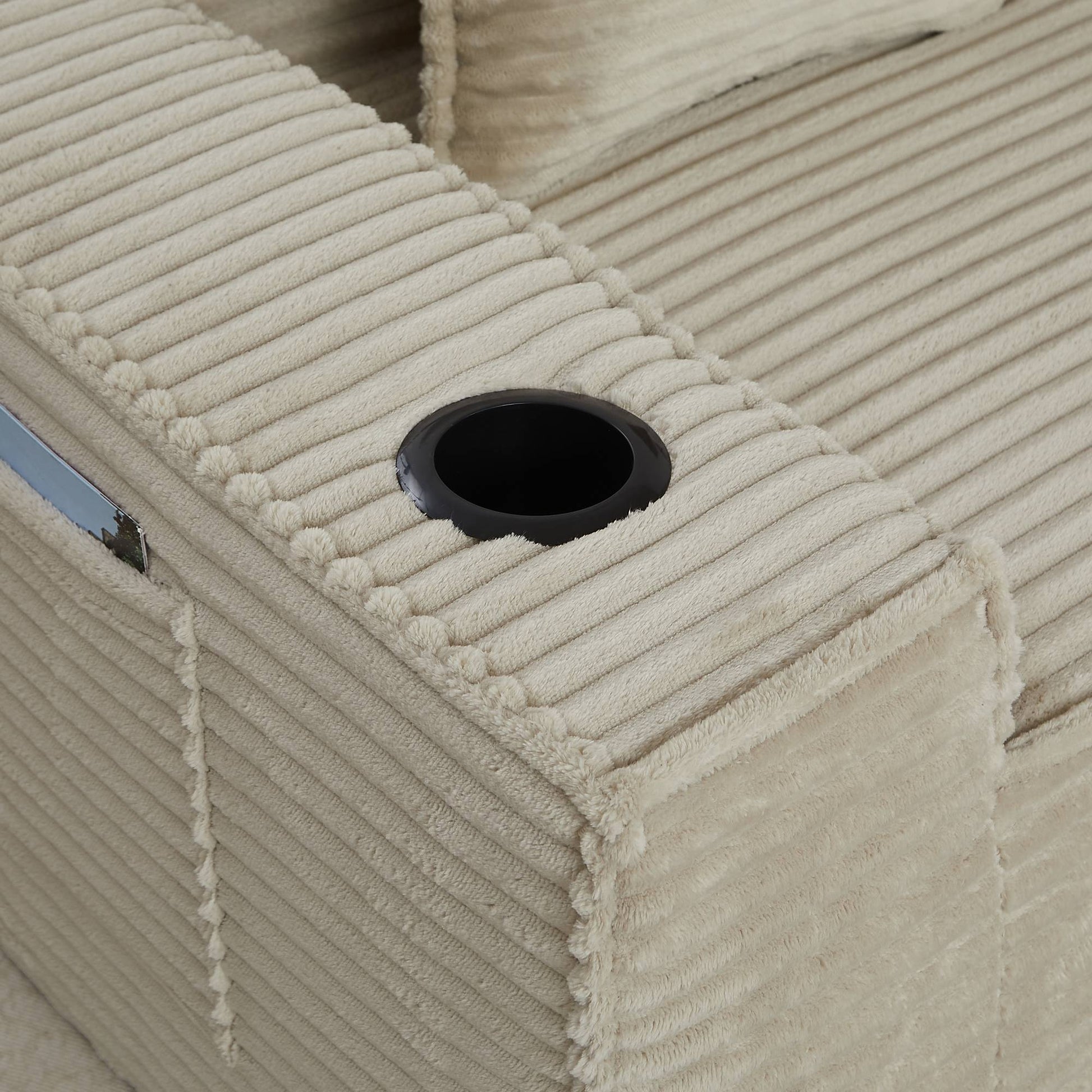 Corduroy Compression Sofa — 1/2/3-Seat — Camel / 1-Seat