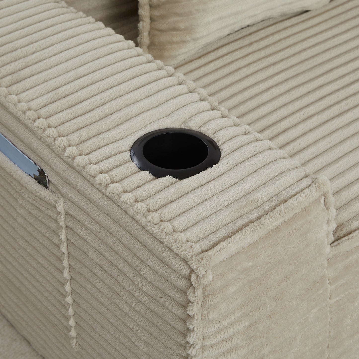 Corduroy Compression Sofa — 1/2/3-Seat — Camel / 2-Seat