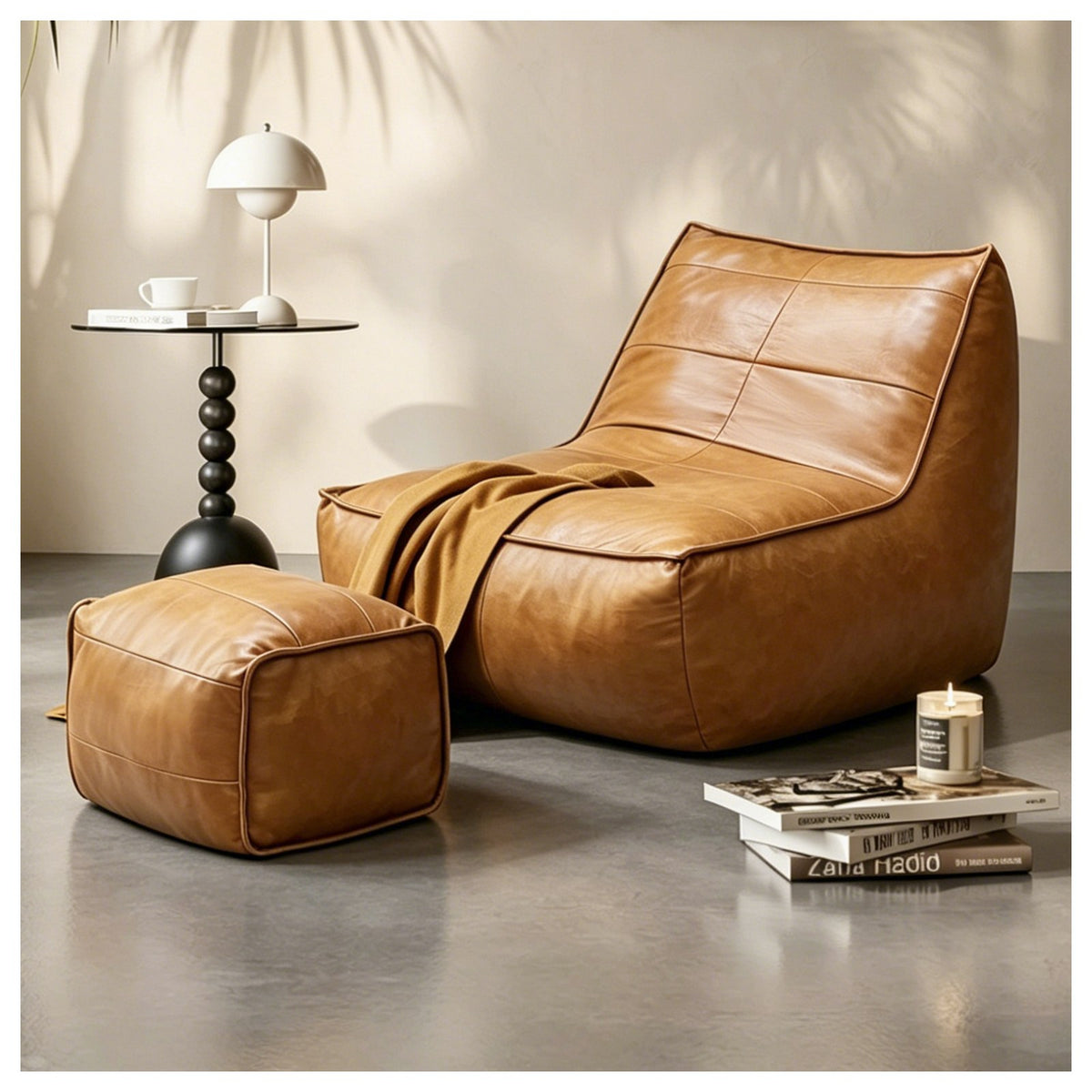 Fabric Boneless Lounge Chair — 1-Seat, 32"W — Brown