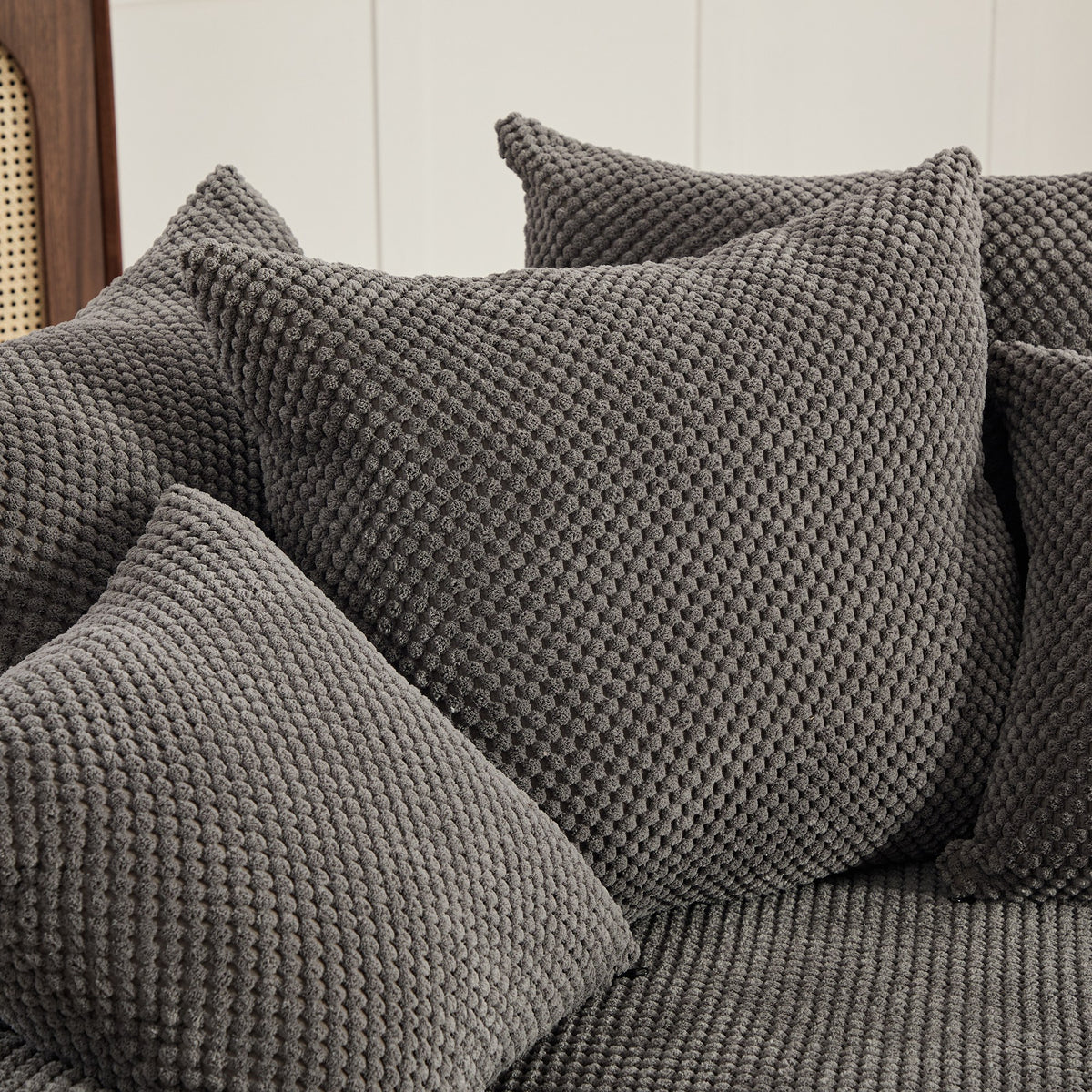 Fabric Boneless Lounge Chair — 1-Seat (Style 2) — Gray