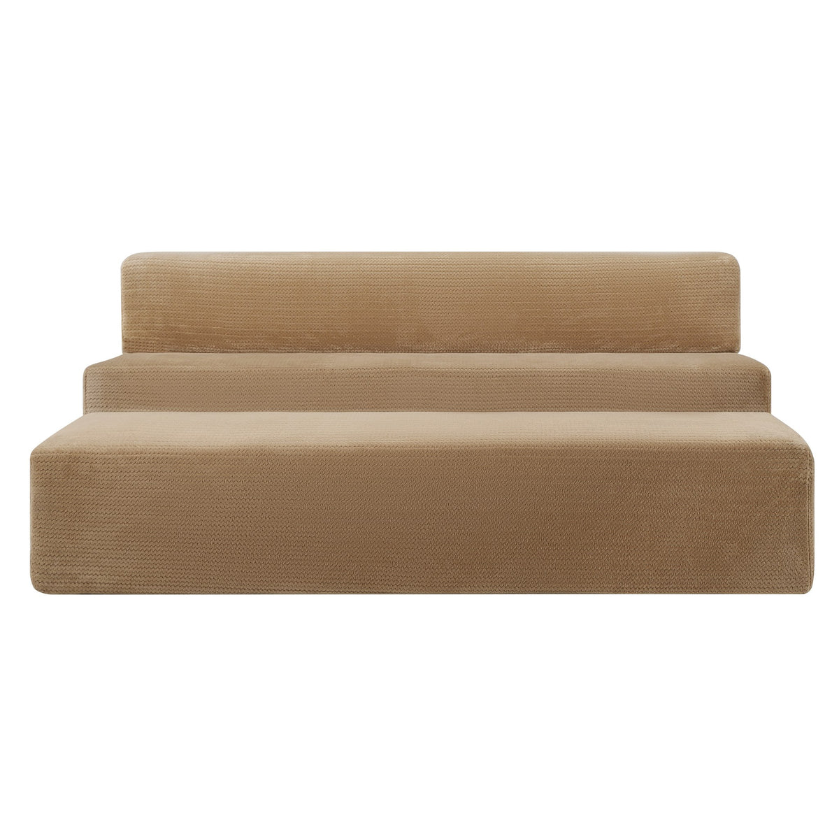 Fabric Boneless Loveseat — 2-Seat — Camel