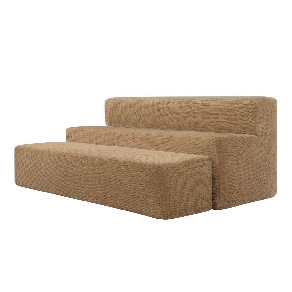 Fabric Boneless Loveseat — 2-Seat — Camel
