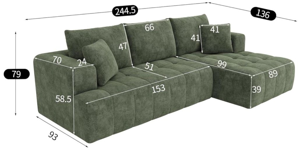 The Laurel — Boneless Corner Sofa