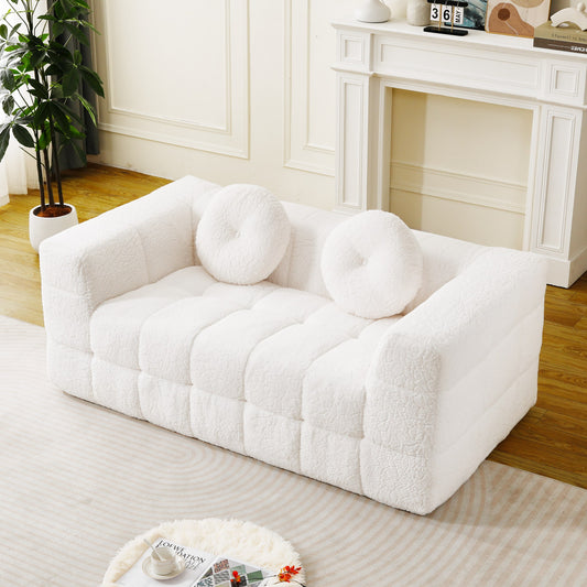 Plush Boneless Couch — 2/3/5/6-Seat — Beige / 2-Seat