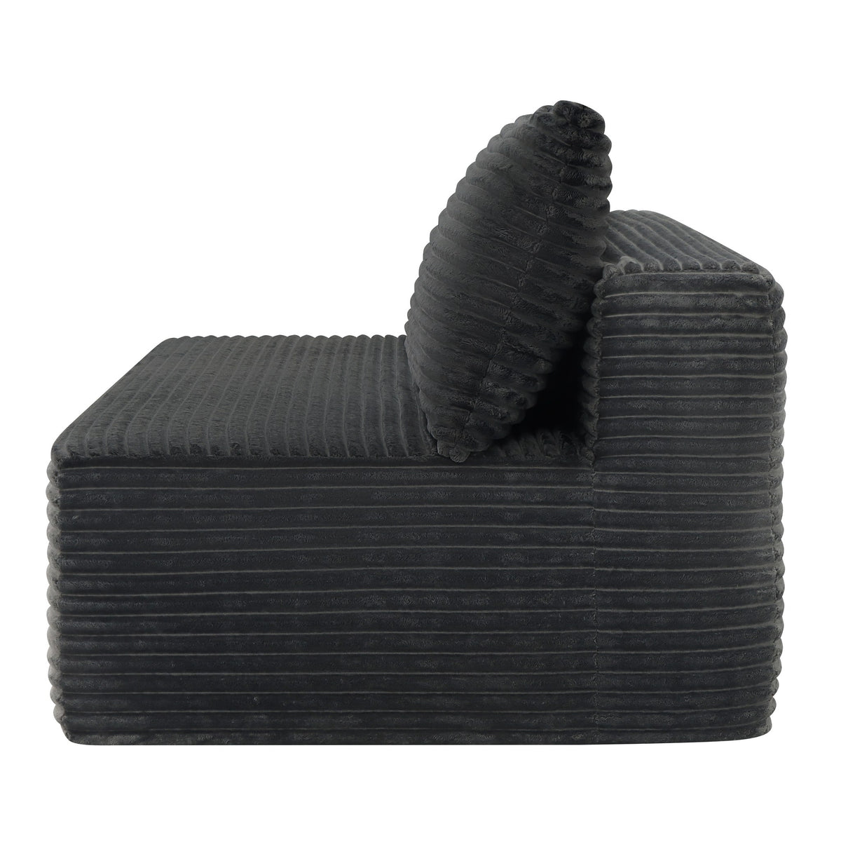 Plush Boneless Loveseat — 2-Seat — Grey