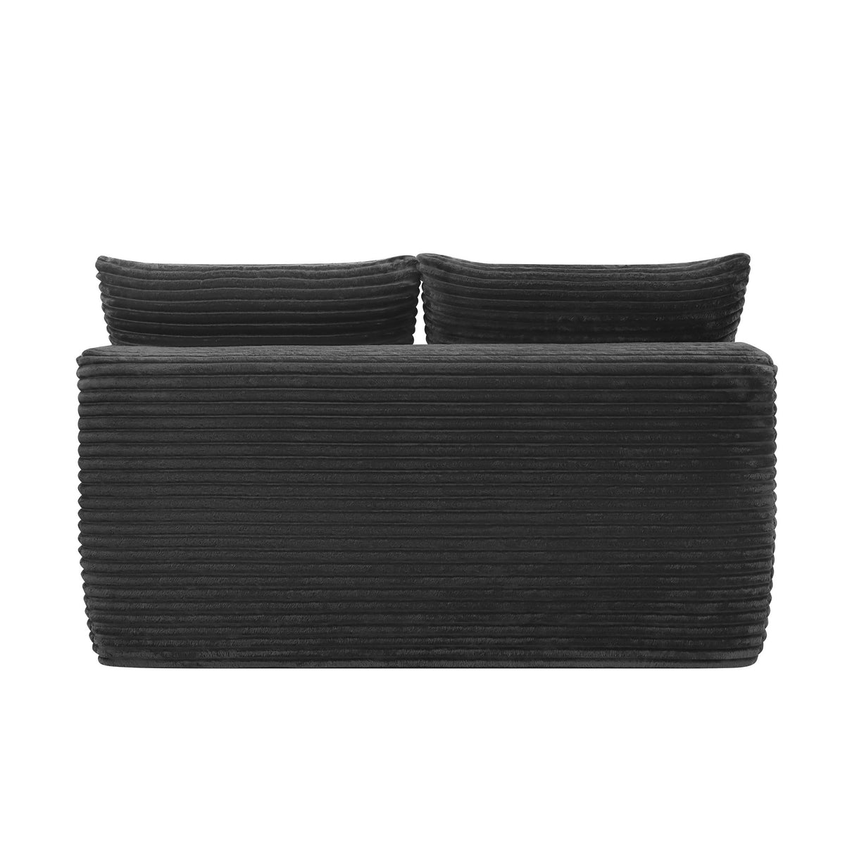 Plush Boneless Loveseat — 2-Seat — Grey