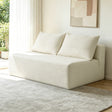 Plush Boneless Loveseat — 2-Seat — White