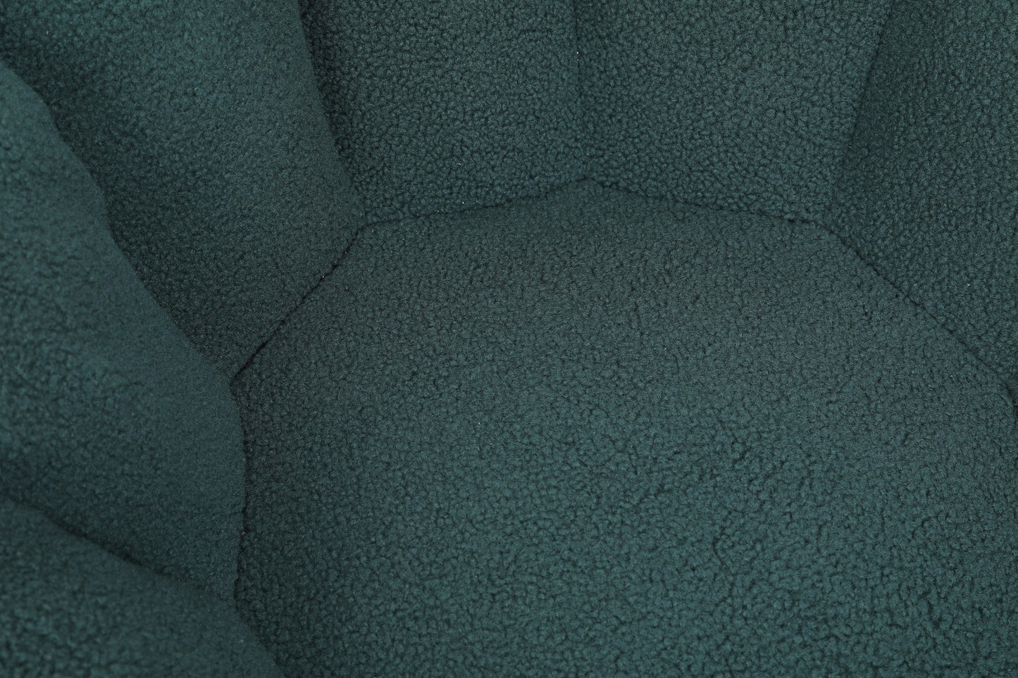 Close-up of the forest green teddy fleece pile — Green / 1-Seat