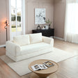 Corduroy Compression Sofa — 2/3/5-Seat — Beige / 3-Seat