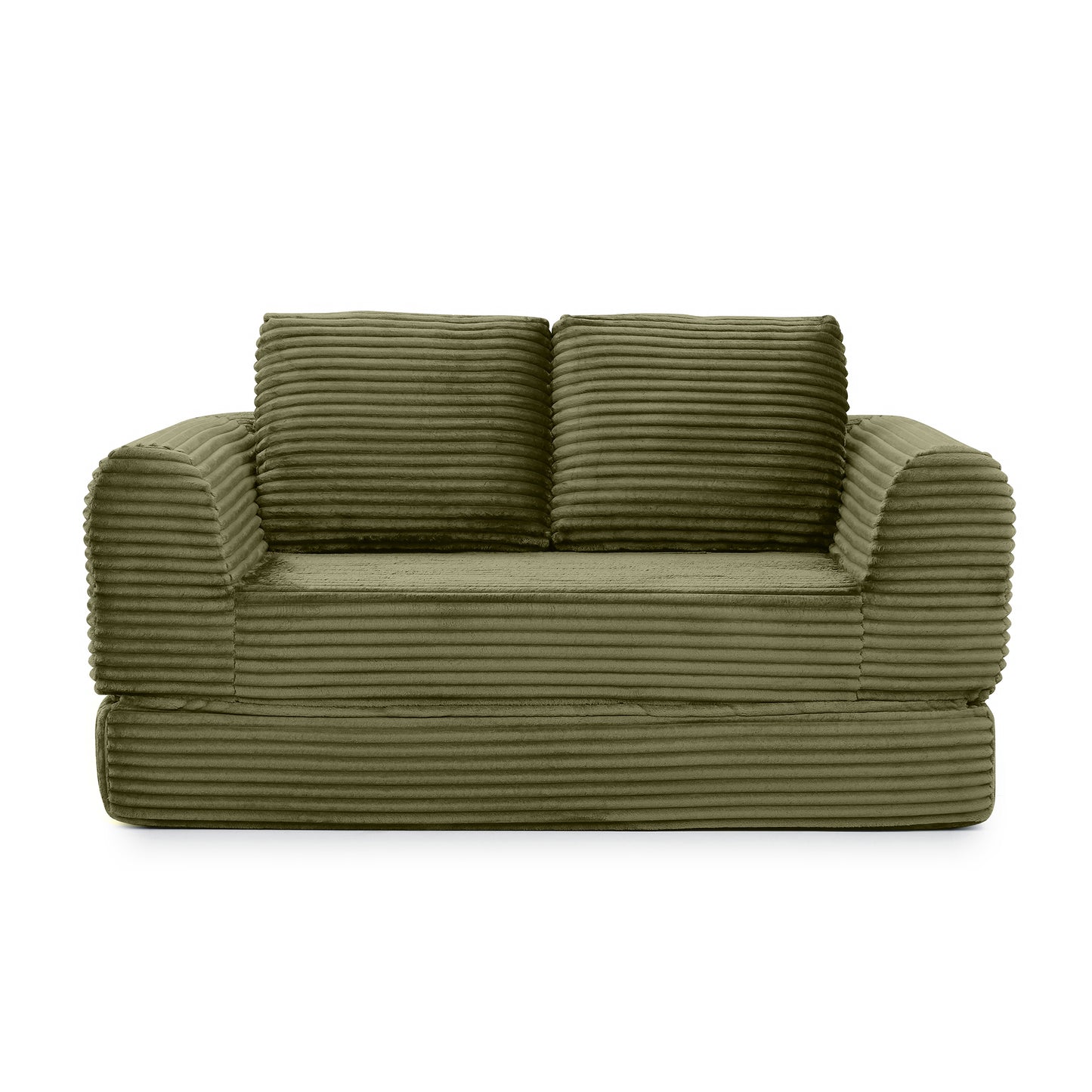 Corduroy Compression Sofa — 2/3/5-Seat — Green / 2-Seat