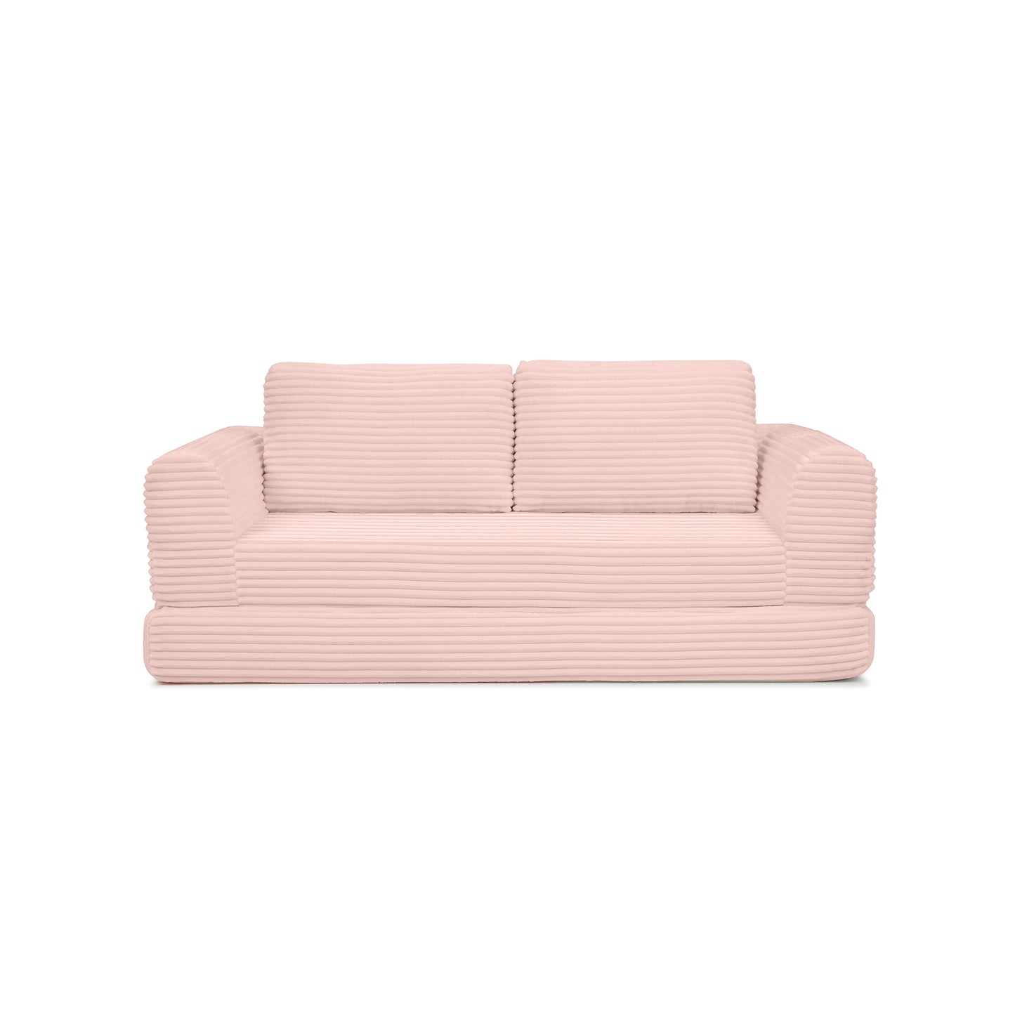 Corduroy Compression Sofa — 2/3/5-Seat — Pink / 3-Seat