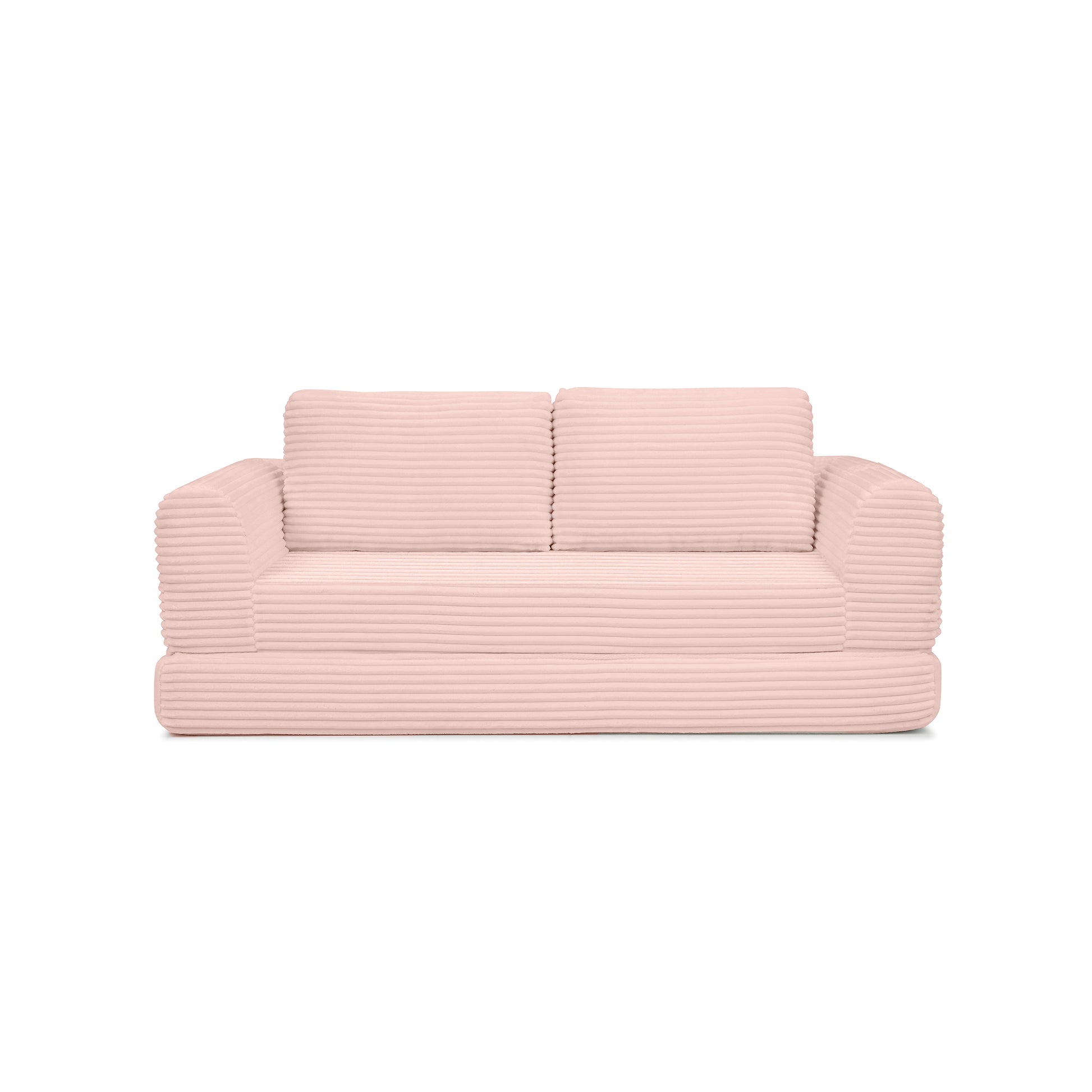 Corduroy Compression Sofa — 2/3/5-Seat — Pink / 3-Seat