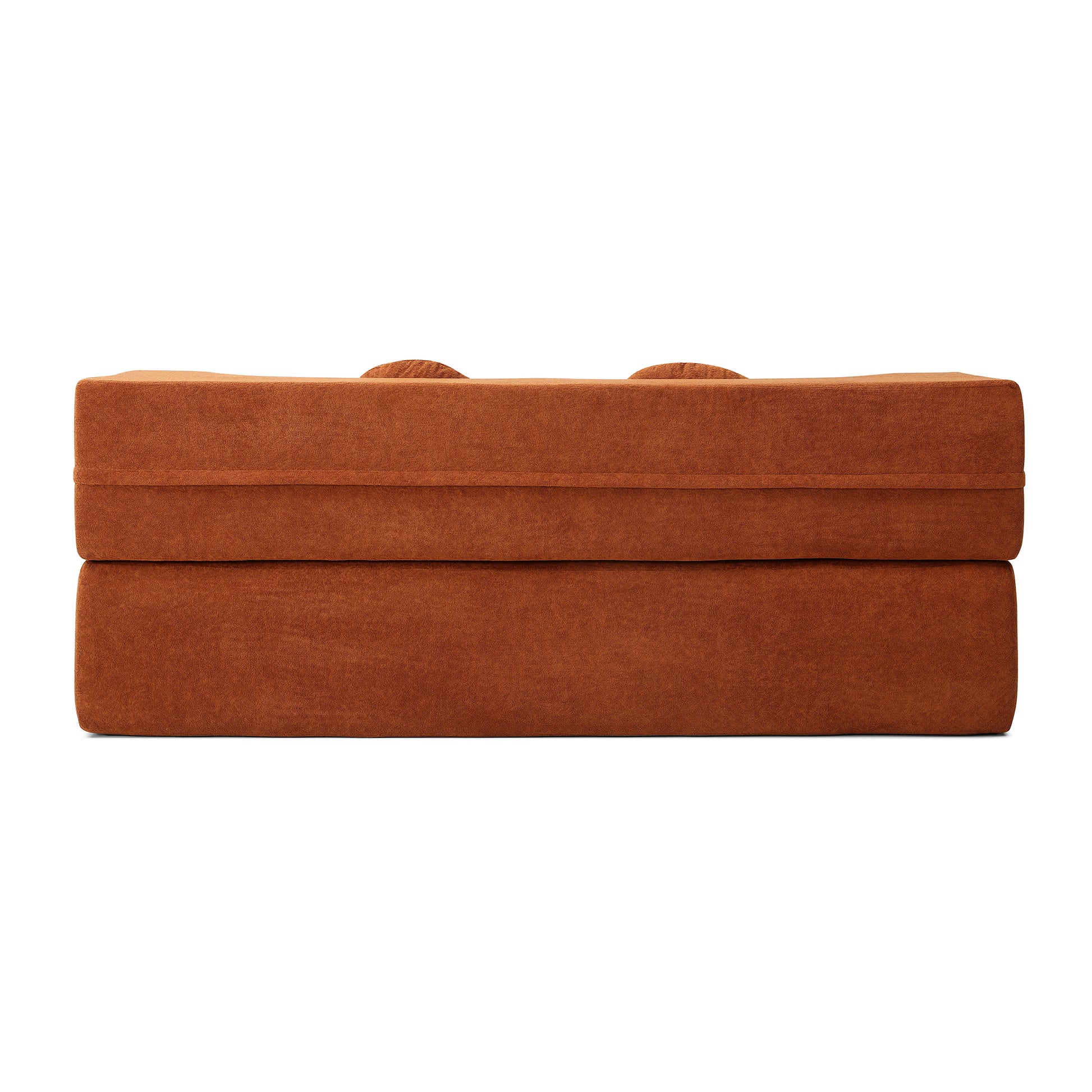 Cotton Linen Compression Loveseat — 2-Seat — Orange