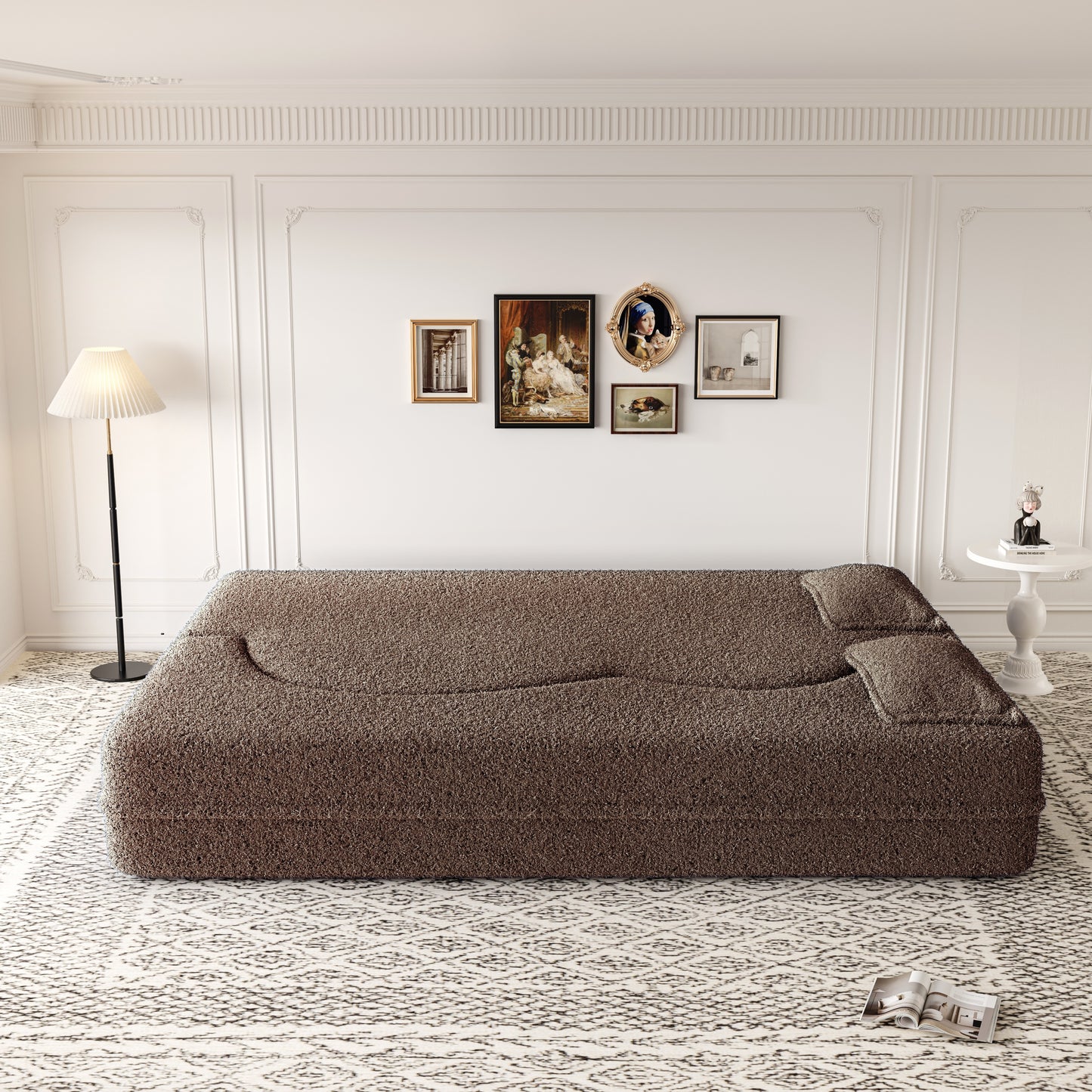 Corduroy Compression Loveseat — 2-Seat, 78"W — Brown