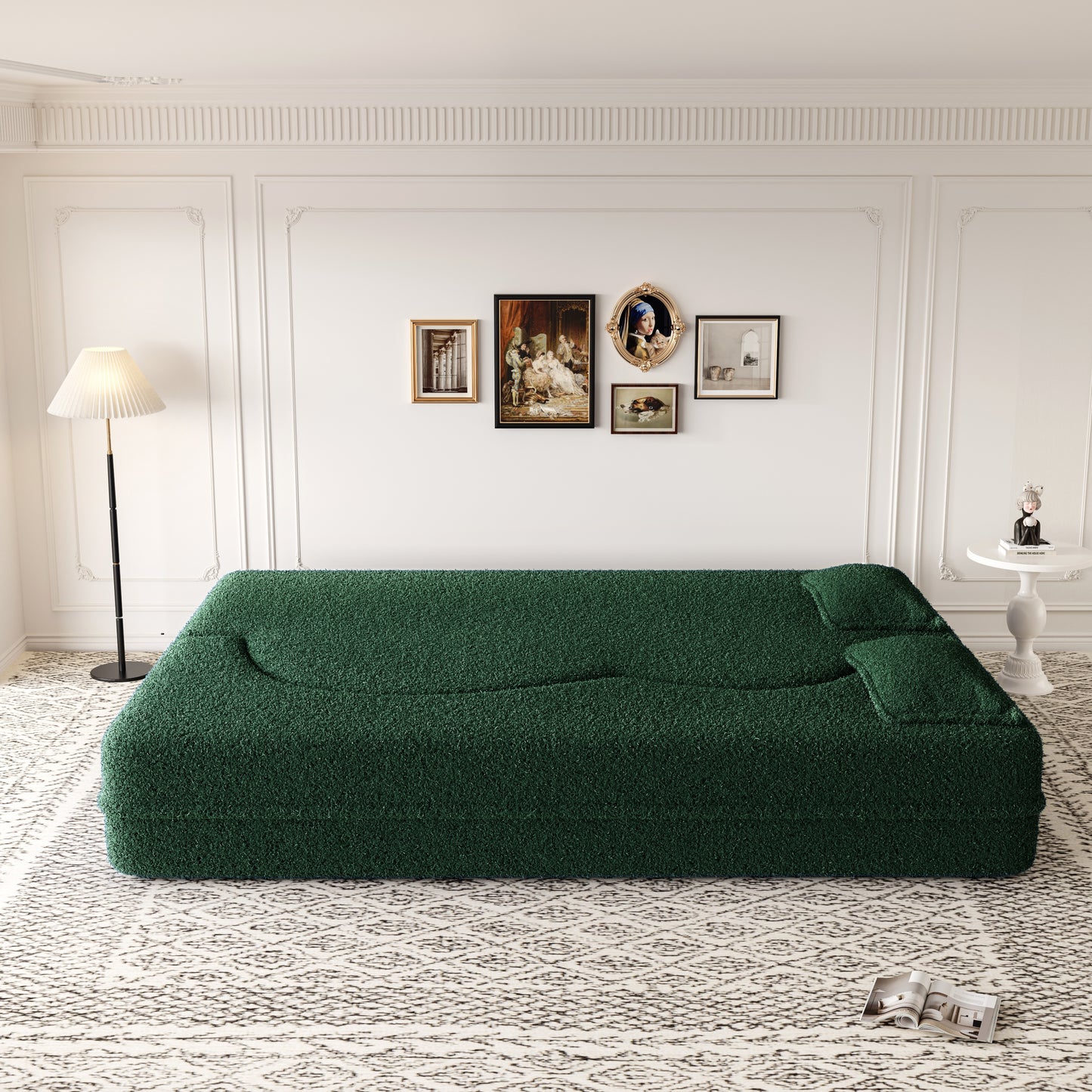 Corduroy Compression Loveseat — 2-Seat, 78"W — Green