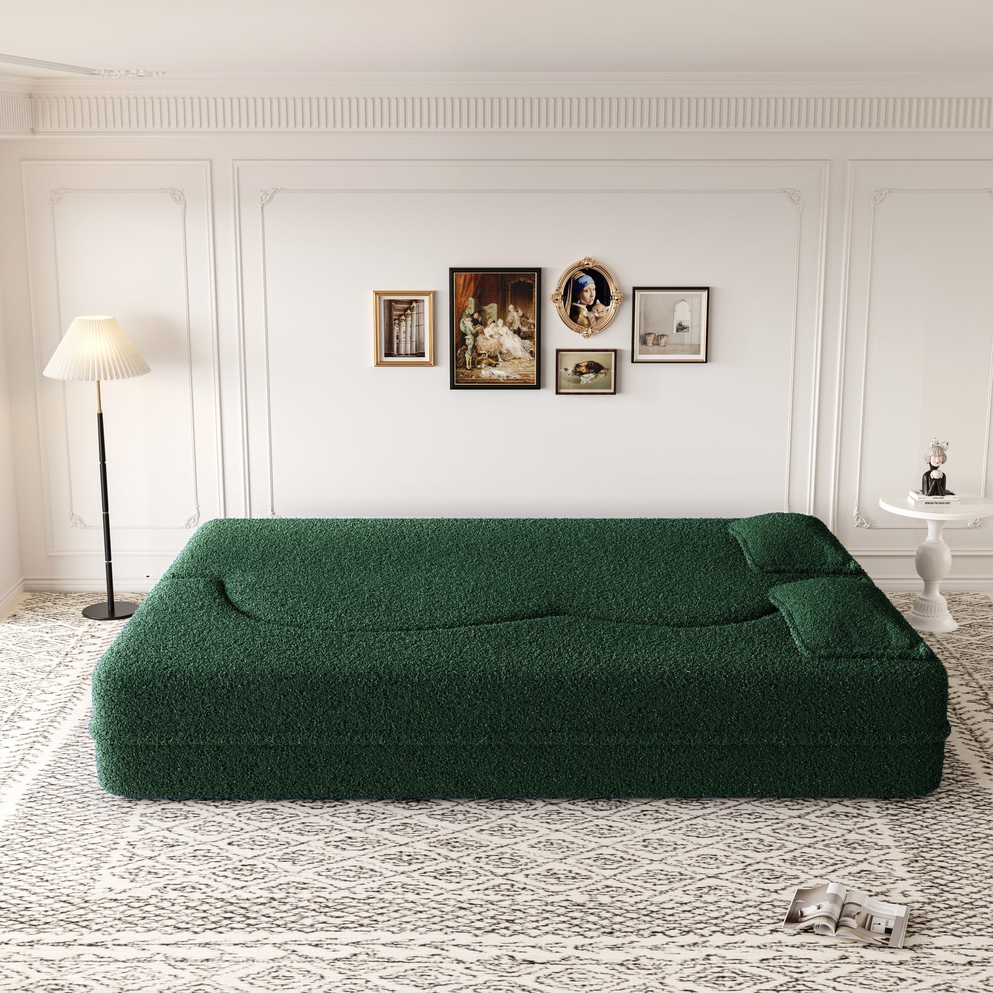 Corduroy Compression Loveseat — 2-Seat, 78"W — Green