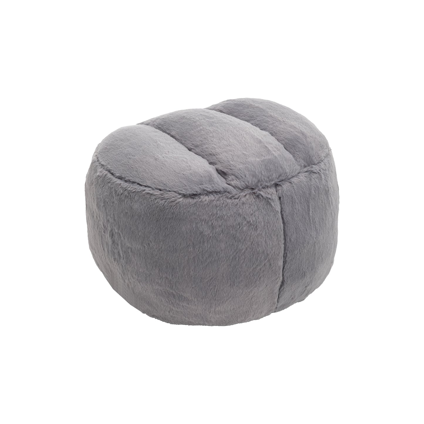Faux Fur Compression Accent Chair — 1-Seat, 42"W — Dark Gray / 1-Seat + 1 Ottoman