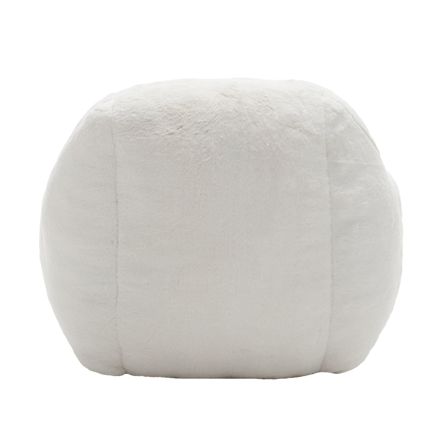 Faux Fur Compression Accent Chair — 1-Seat, 42"W — White / 1-Seat