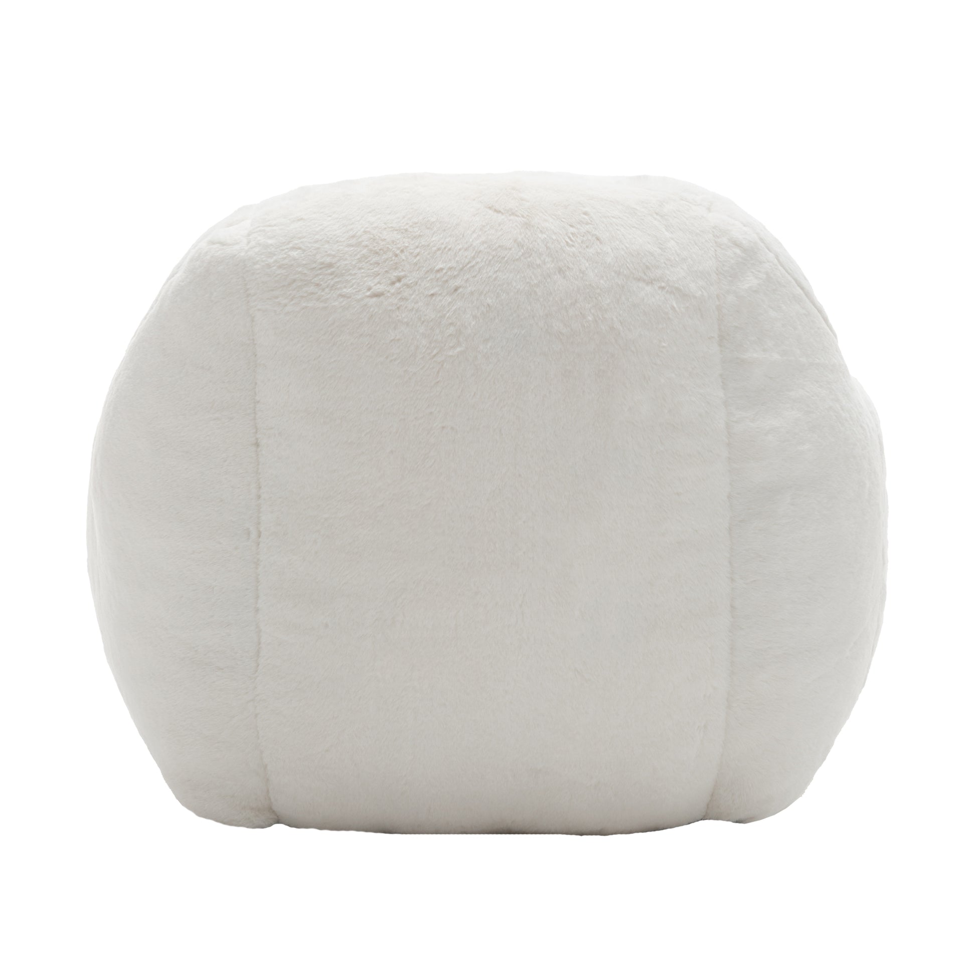 Faux Fur Compression Accent Chair — 1-Seat, 42"W — White / 1-Seat