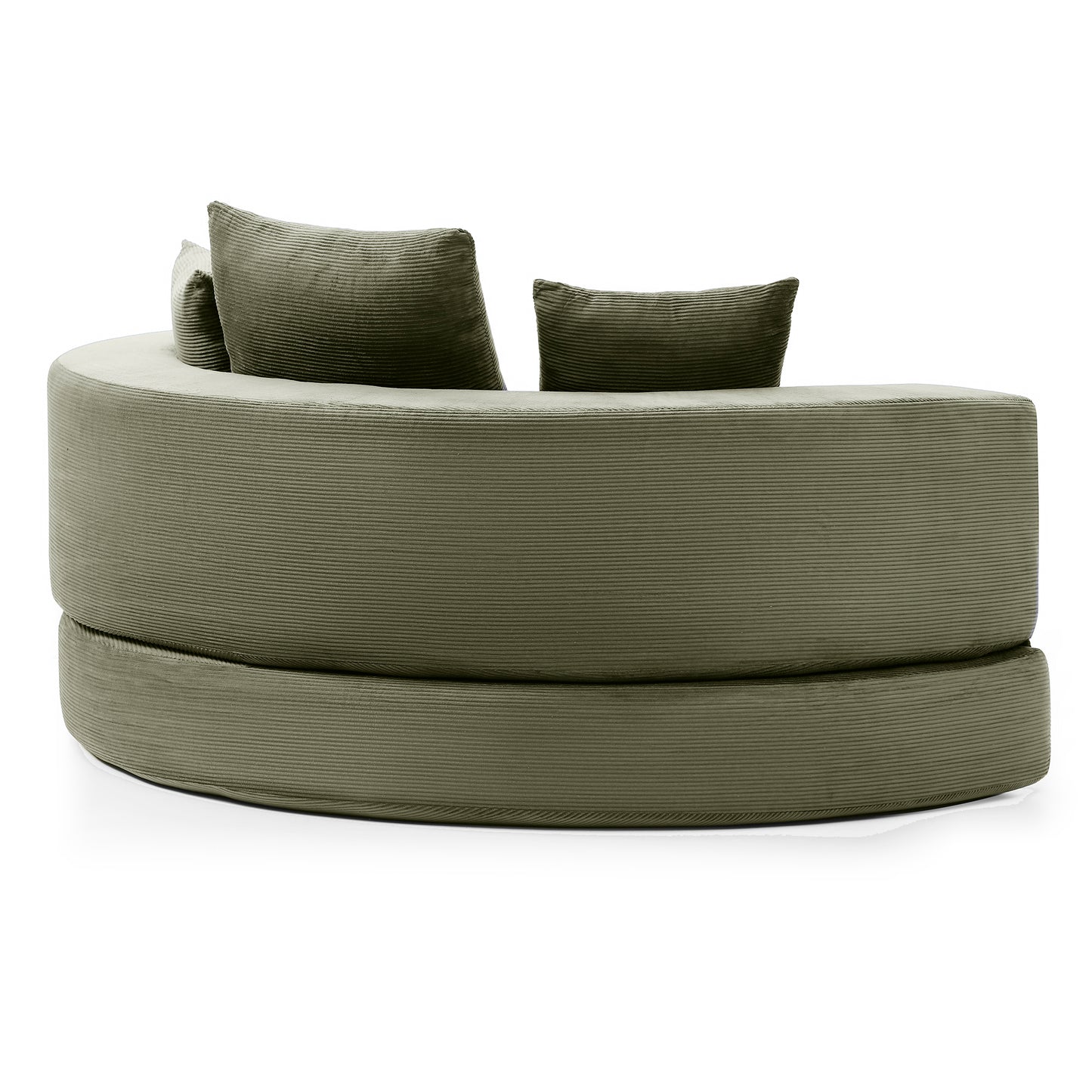 Corduroy Compression Loveseat — 2-Seat — Green