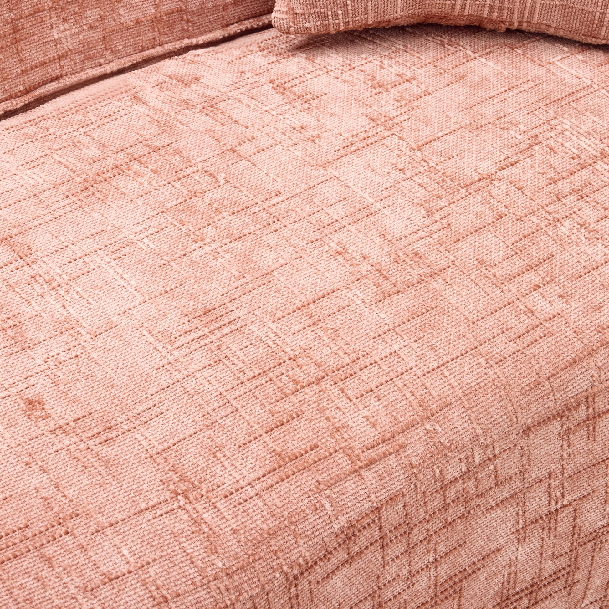 Chenille Spring-Core Compression Loveseat — 2-Seat — Pink