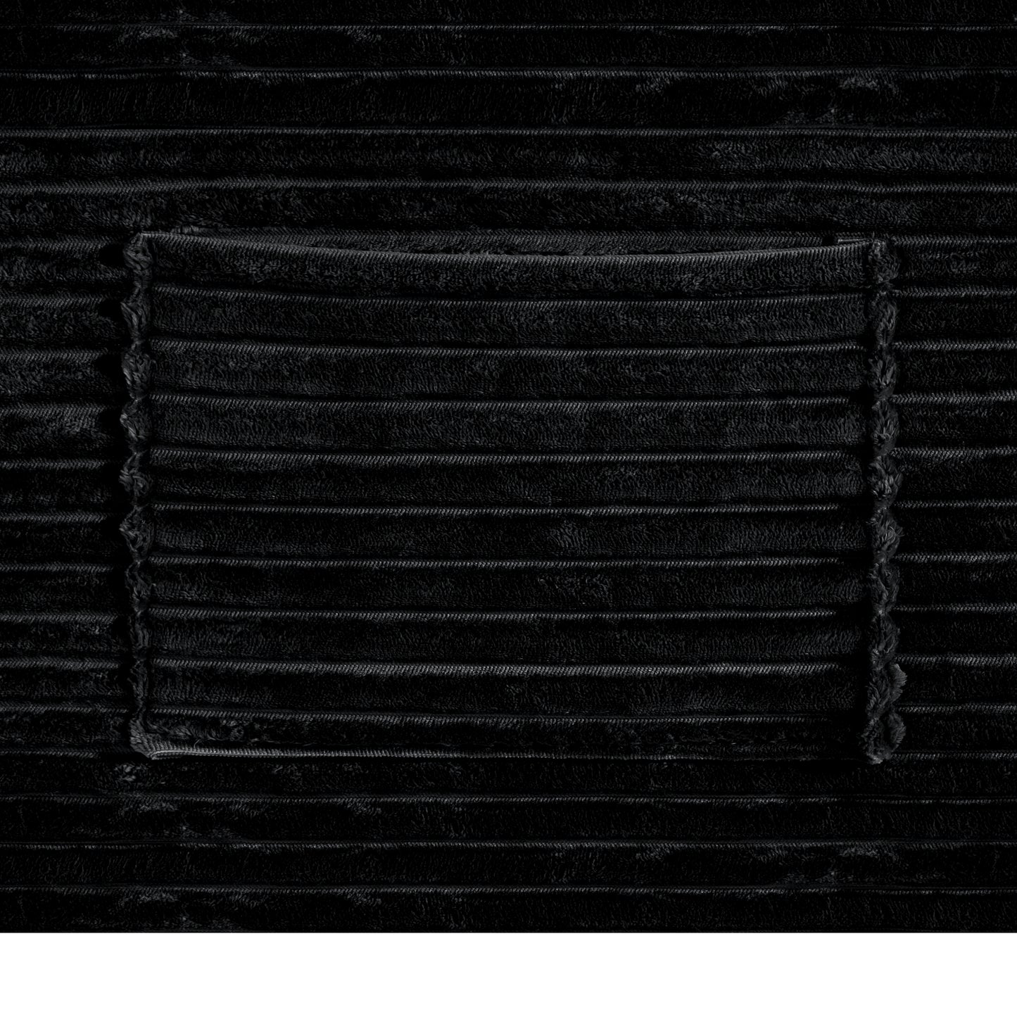 Corduroy Compression Sofa — 5-Seat, 134"W — Black