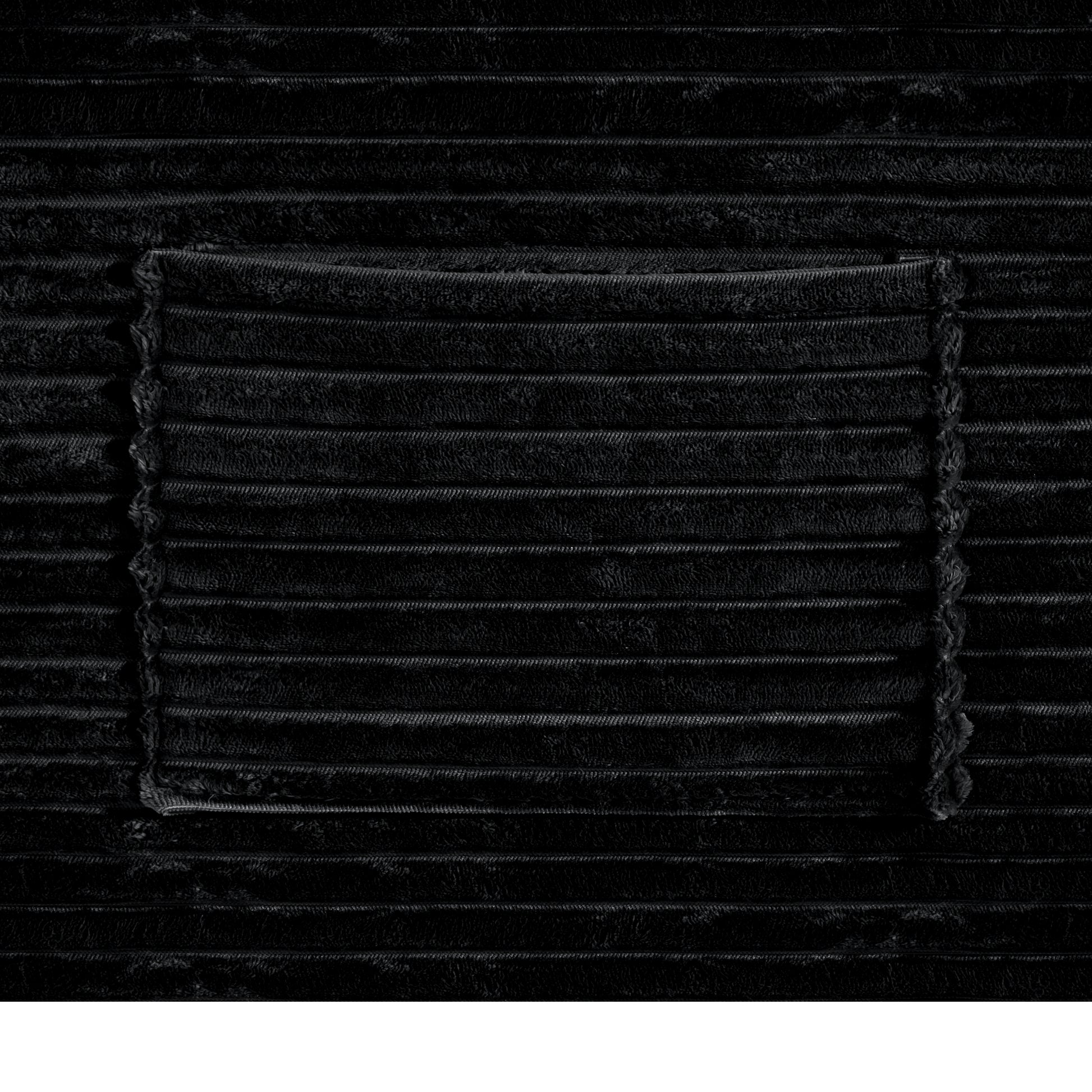 Corduroy Compression Sofa — 5-Seat, 134"W — Black