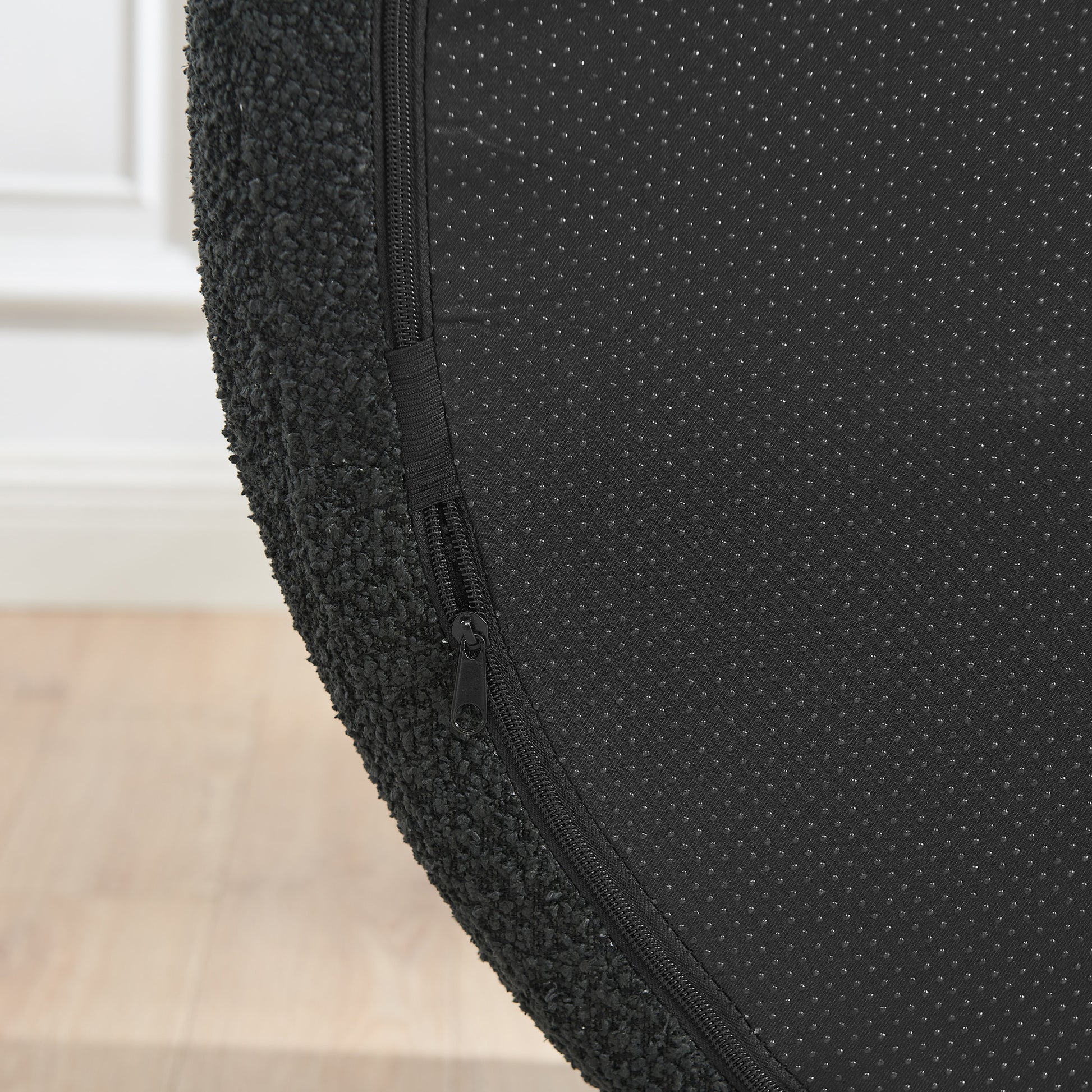 Fabric Compression Sofa — 1-Seat — Black