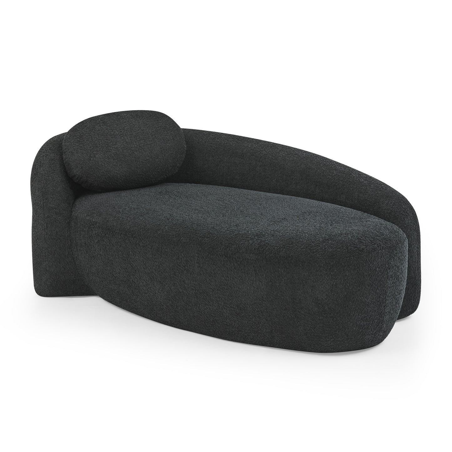 Fabric Compression Sofa — 1-Seat — Black