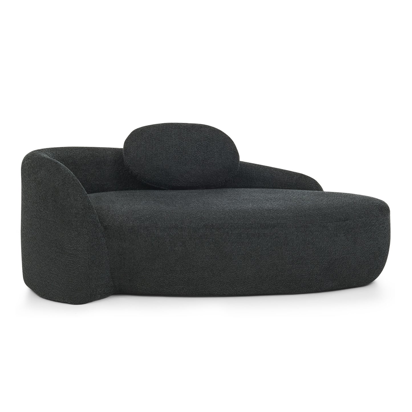 Fabric Compression Sofa — 1-Seat — Black