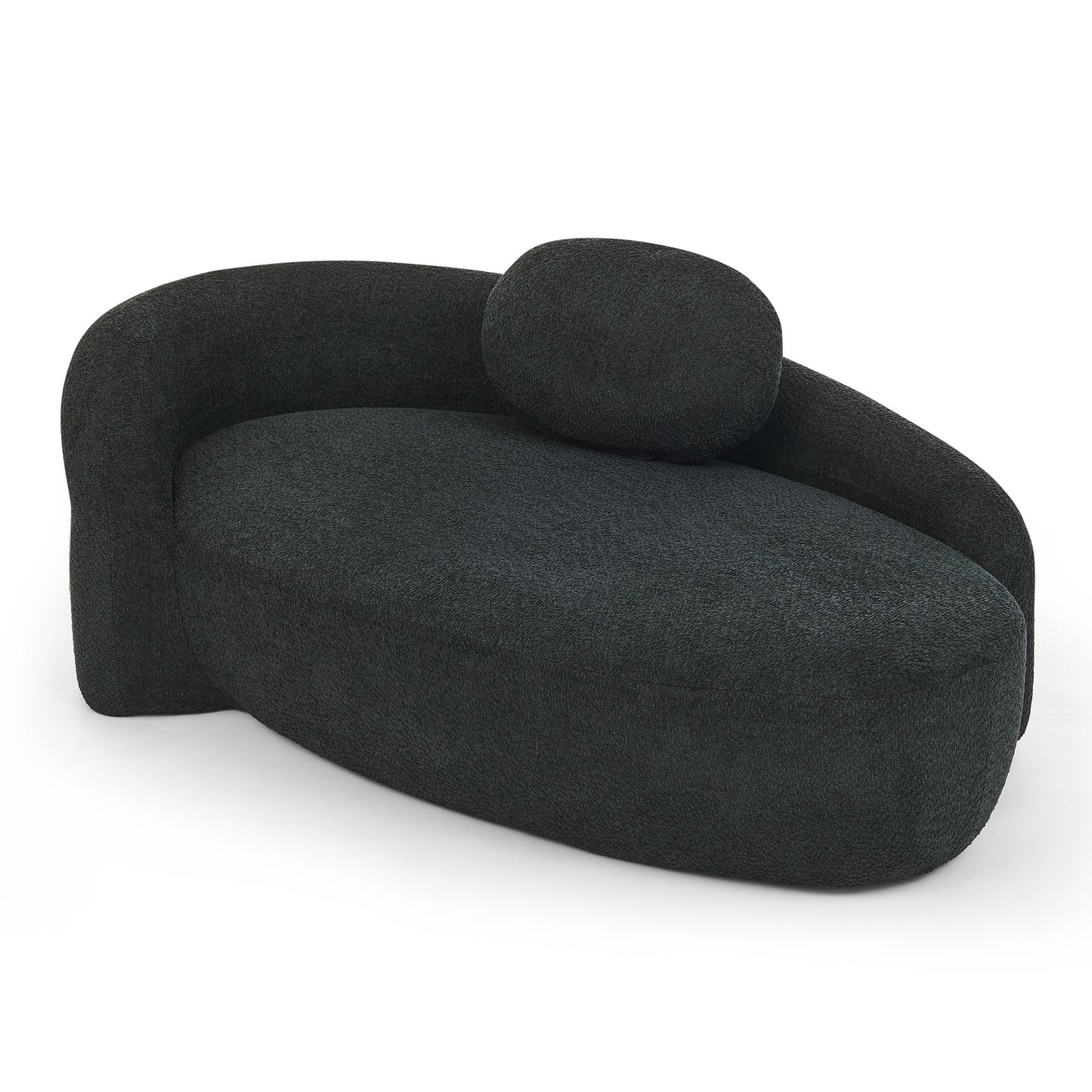 Fabric Compression Sofa — 1-Seat — Black